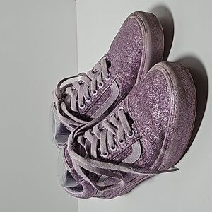 Vans Old Skool Lurex Glitter Skate Tennis Shoes Sneaker Lace-up Purple 9 W 7.5 M